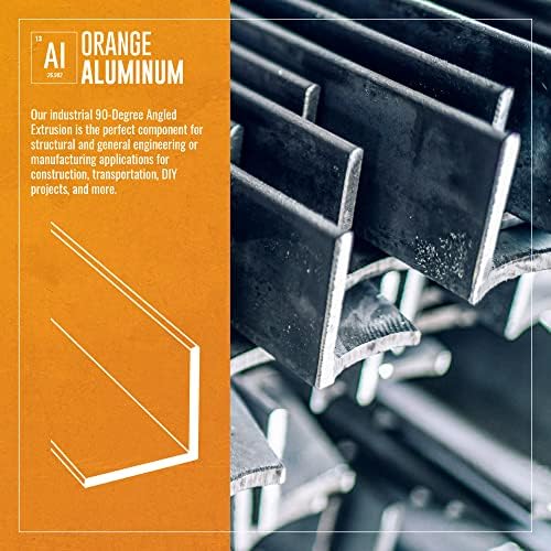 Истиснување Под Агол од 90 Степени со Портокалов Алуминиум, Екструдирано-Метална Аголна Облога, 1 во х 1 во х 1/8 инчи, 72 Во