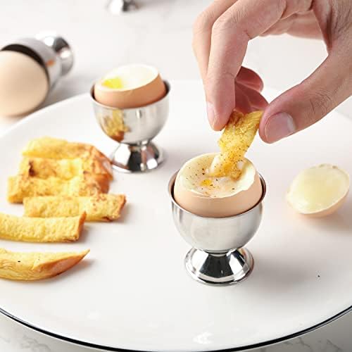 Чаши за јајца Поставени За Тврдо Меко Варено Јајце Нерѓосувачки Челик Држач За Јајца Кујна Алатка