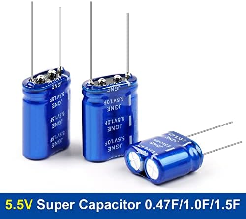 NHOSS 2PCS Супер кондензатор 5.5V 0,47F/1.0F/1.5F комбинација на кондензатор 5.5V кондензатори рекордер на возила Супер -касатор