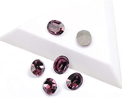 CTPA3BL 4128 Super Glitter Rhinestone Amethyst Color овална форма, не -фиксна точка, сјајни стаклени камења за 3D украси за нокти -