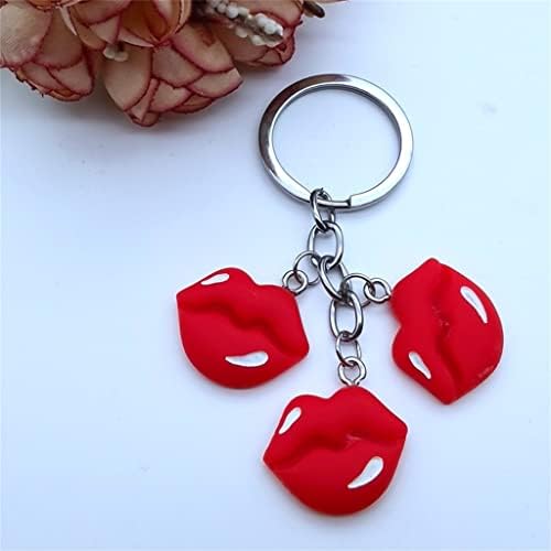 Xjjzs црвени усни кармин огледало за нокти Полски клуч за приврзок за накит за приврзок додатоци за приврзок