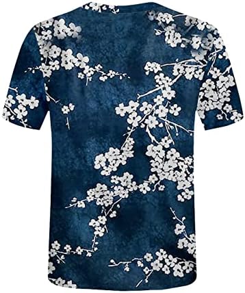 Есенска летна кошула за блуза за женски краток ракав 2023 памук екипаж вратот на вратот графичка кошула fh fh