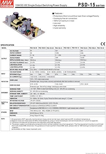 ЗНАЧИ ДОБРО ПСД-15Б-24 24В 0.6 14.4 W DC-Dc Еднократно Прекинувачко Напојување Dc/DC Конвертор