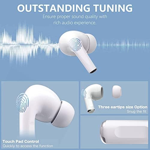 Godcrystal безжични ушни уши, IPX5 водоотпорни Bluetooth Earbuds стерео слушалки, Bluetooth 5.0 во ушите со ушни уши со безжични слушалки за