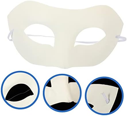 Besportble 10 парчиња DIY рачно насликана маска за рака декор бел декор недовршени маски за хартија празна маска деца лисица косплеј