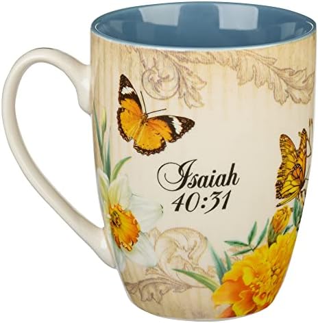 Христијанска Уметност Подароци Новина Керамички Светото Писмо Кафе &засилувач; Чај Кригла За Жени: Надеж Во Господ-Исаија 40: