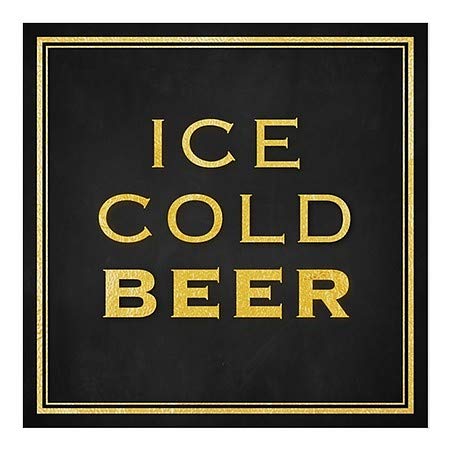 CGSignLab | Мраз Ладно Пиво-Класично Злато Прозорец Прицврстување | 24 x24