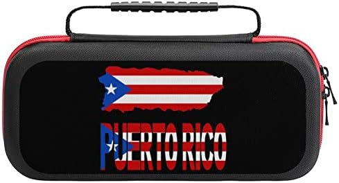 Мапа на знамето на Порто Рико носат торбичка за складирање на торбички за патувања за патници и игри со додатоци и игри