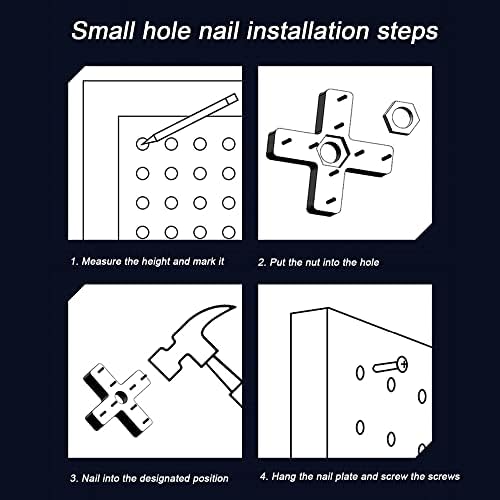 Yijiafeifei Pegboard, Peg Board, Pegboard додатоци за организирање на складирање, без дупчење до wallид, PEG табли за wallsидови,