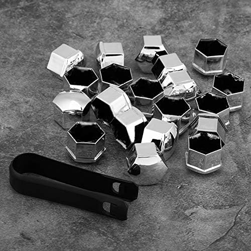 Yosoo Health Gear Lug Орев Орев покритие на тркалото Орев, покривка од пластична центри 17мм, капаци на завртки за тркала, капакот на