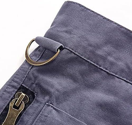Миашуи бакар клуч за бренд панталони Менс на отворено еластична еластична половината опуштена вклопена памучна лесна брзина на панталони за тексас