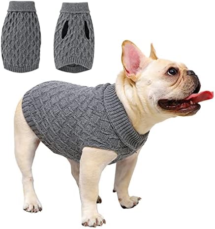 Џемпер за кучиња Turtleneck класичен милениче плетени џемпери топло симпатично кученце џемпер пуловер зимска кучиња облека џемпер