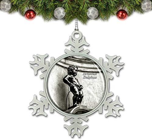 Умсуфа Белгија Манекен Пис Брисел Божиќ украс Декорација на дрво кристален метален сувенир подарок