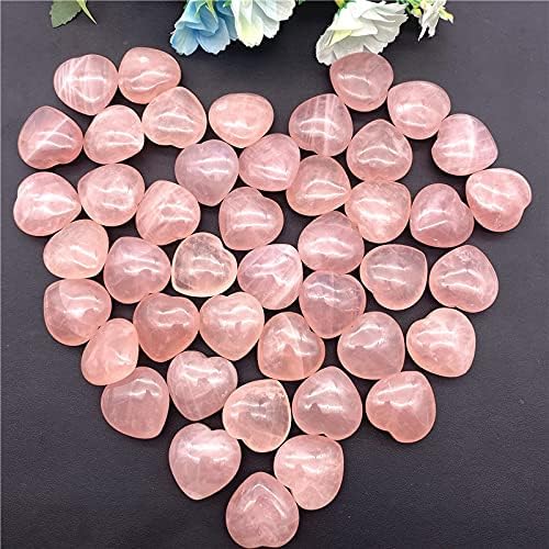 Ruitaiqin shitu 1pc природен розов кристален роза кварц во форма на срцев во форма на срцевцел за залечи на камења од камења со врежани