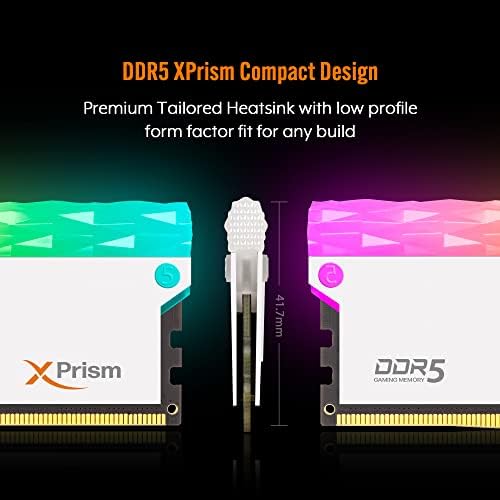 V-боја DDR5 Manta Xprism 32 GB 6000MHz 2GX8 CL36 1.25V SK Hynix IC RGB Gaming Desktop Надградба на RAM меморија модул со двојна ранг-мраз