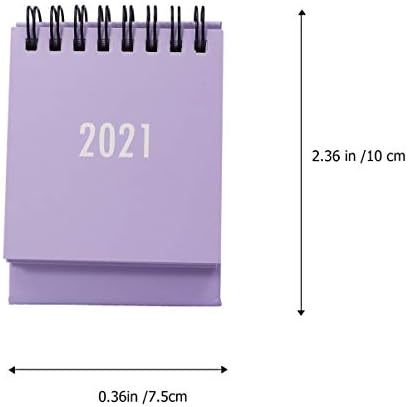 Toyandona 1PCS мал календар за биро 2021, десктоп стоејќи месечен календар за преклопување календар за домашна канцеларија
