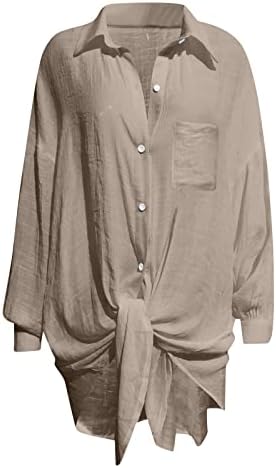 Womenенски мода 2022 година со долг ракав лабава обична цврста долга маица врвови блуза