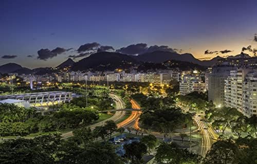 Божиќни Загатки ЛЈОЈСП За Возрасни 500 Парчиња Градско Небо Ноќни Светла Рио Де Жанеиро бразил 52х38см
