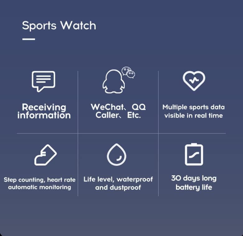 Паметен Часовник Голем Екран Во Боја Со Крвен Притисок Монитор На Кислород Во Крвта Следење На Отчукувањата На Срцето Вежбање Педометар Фитнес