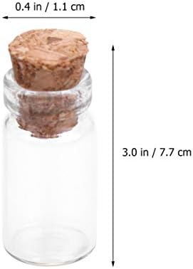 Исцели јасен тамблер херметички стаклен тегла 25 парчиња мини стаклени шишиња шишиња чисти мали стаклени тегли со плута за стопи