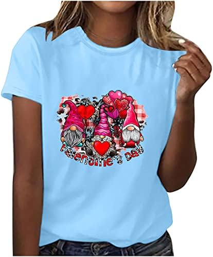 Девојки лето есен памучен кошула мека удобна 2023 облека со кратки ракави за кратки ракави графички обични врвни маици за жени VV VV
