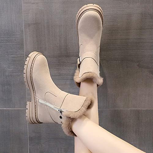 Womenените се борат со чизми кадифни постави чевли за пешачење безбедносни чевли Дожд чизми момчиња зимски чизми Гота колено високи