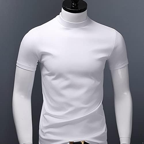 Фрибилно мажите Основни маички со кратки ракави со кратки ракави, тенок, вклопуваат цврсти џемпери за трикотажа