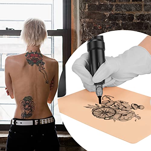 9 Парчиња 5,5 х 7,5 инчен Празна Тетоважа Пракса На Кожата-Лажни Силиконски Листови За Тетовирање На Кожата За Почетници и Искусни Уметници, Совршен Комплет За Материј