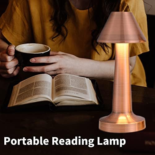 Светилка за допир на допир, ламба за маса, безжична батерија, управувана ламба LED LED полнење ноќна ноќна светлина Детска светлина за читање