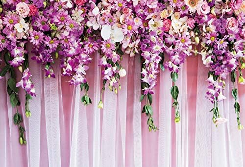 Оерџу 12x10ft свадбена позадина за прием Виолетова завеса цветна свадбена церемонија Позадина за фотографија невестинска декорирање