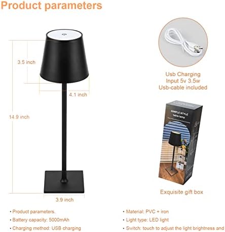 Ламба без безжично безжични ламби - ламба за предводена батерија за спална соба и дневна соба