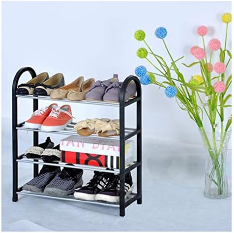 ZXB-Shop Домаќинска куќа со 4-нивоа организатор за чевли за чување чевли за чување пластични мултифункционални чевли кула за заштеда