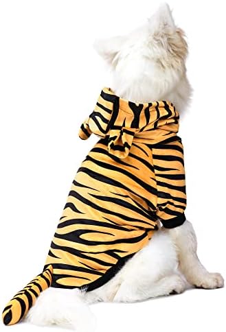 Накоко Ноќта на вештерките кучиња тигар костум миленичиња космеј облека мачка палто качулка топла зимска облека за мачки мали средни кучиња