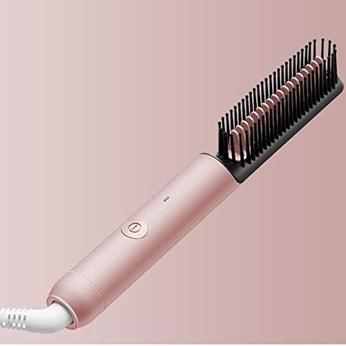 Cujux Hair Streterenter четка за четка против скалите електричен чешел брзо загревање на кадрава и права коса