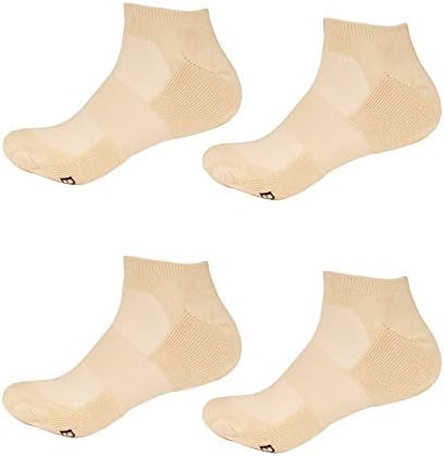Women'sенски рајон од бамбус влакна во боја на супериорни атлетски чорапи за атлетски глуждови - пакет со вредност од 4 пар парови