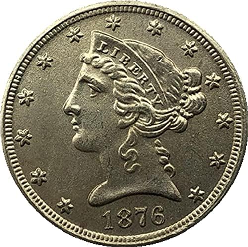 1876 Американска Слобода Орел Монета Позлатена Криптовалута Омилена Монета Реплика Комеморативна Монета Колекционерска Среќна Монета Биткоин Cr