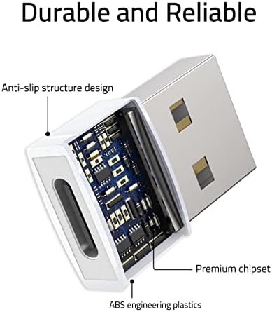 Adapter Syntech USB до USB C адаптер 4, тип Ц женски до USB машки конвертор Адаптер за полнач за полнач за напојување, компатибилен со Magsafe