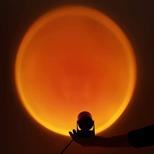 ПРОЕКЦИЈА НА Светилка За Зајдисонце Од Ветер, Ротација Од 180 Степени Зајдисонце Црвена Проекторска Светилка Романтично Визуелно
