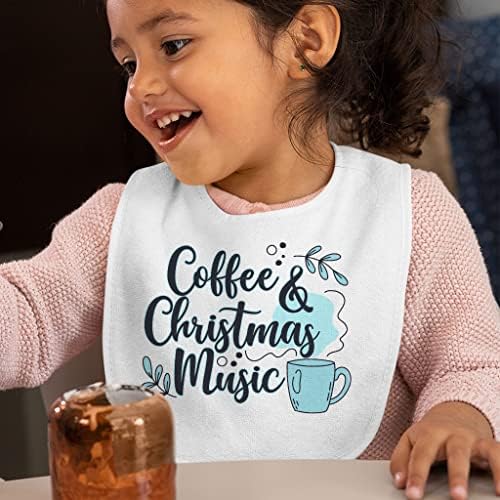 Кафе И Божиќна Музика Бебешки Лигавчиња-Тематски Лигавчиња За Хранење Бебиња-Лигавчиња За Кафе За Јадење