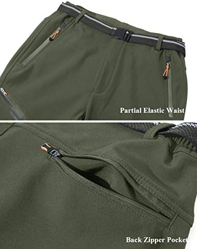 Еклентсон Менс Зимски Надворешни Меки Панталони Обложени Со Руно Со Џебови Од Патент