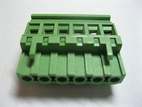 Агол за приклучок на типот на 15 парчиња 6,08мм завртка за завртки за завртки за завртки Зелена боја 2EDCD-5.08A-2EDCR