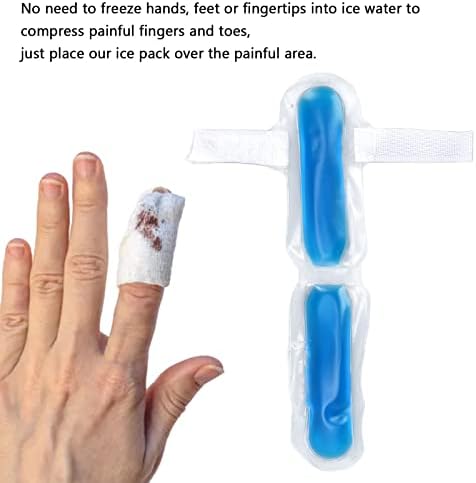 Леден пакет со ладен гел со прсти и пети, ракав за гел за компресија за повреди за повреди артритис тетивинитис гихт спринс, должина