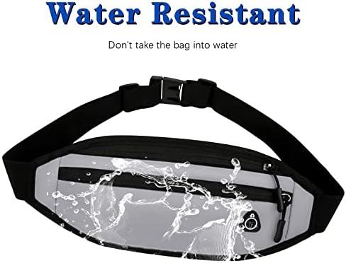 Фани Пак за жени мажи, отпорна на вода мала торбичка за половината, тенок појас торба за трчање патувајќи пешачење лесен вкрстен торба