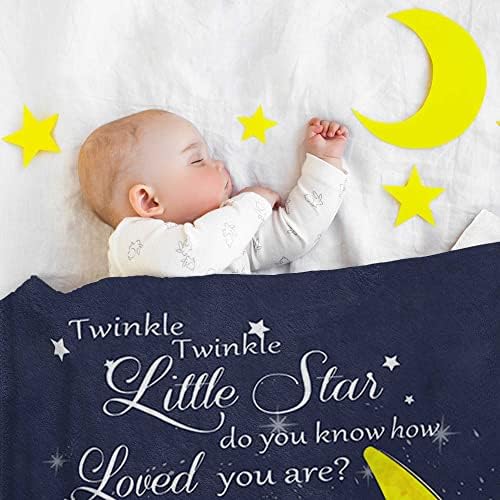 Персонализирани бебешки ќебиња за бебиња за момчиња - Twinkle Twinkle Little Star Baby Baby Elephant - Custom Baby Clain - Најдобри
