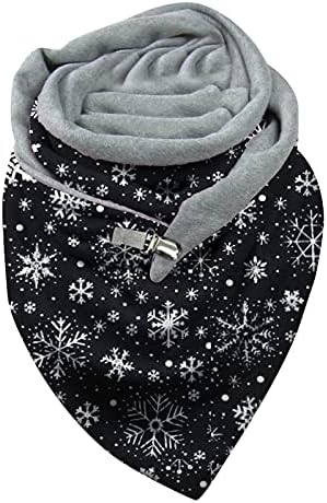 Моден зимски Божиќни печати ладно време марами со копче меки завиткувани топло марами шалови светлосни марами за мажи