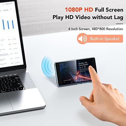 Agptek T06S WiFi MP3 плеер со Bluetooth и 5MP камера, 4 инчен екран на допир 16 GB MP4 плеер без загуби музички плеер, апликации