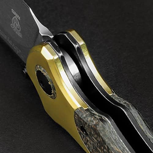 Kizer Clairvoyant EDC Pocket Niff 3,70 инчи 154 см челичен преклопен нож месинг и мерата рачка на отворено алатки v4626c1