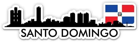 Squiddy Santo Domingo Dominican Republic Skyline - Винил налепница за автомобил, лаптоп, тетратка
