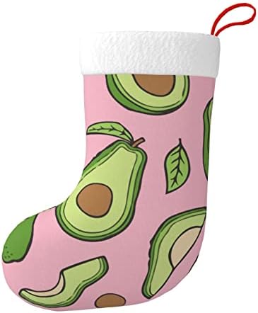 Аугенски Божиќни чорапи Авокадо розова девојка како двострано камин што виси чорапи