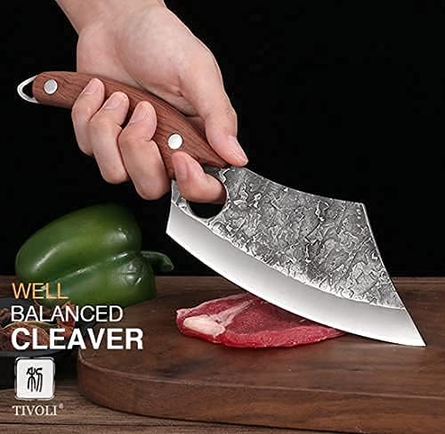 Тиволи коска нож во собата Со Обвивка Рака Фалсификувани Јапонски Готвач Нож Месар Нож За Дома, Отворено, Кампување